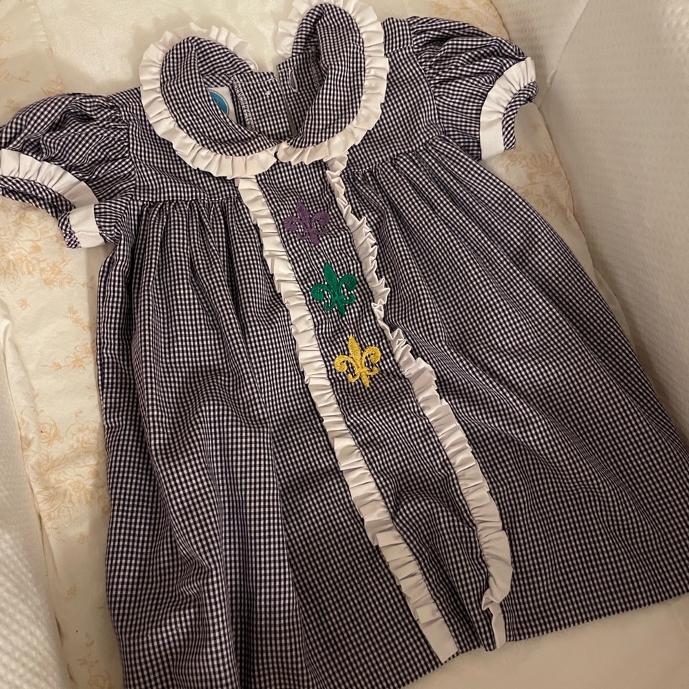 Saints/ Mardi Gras Smock